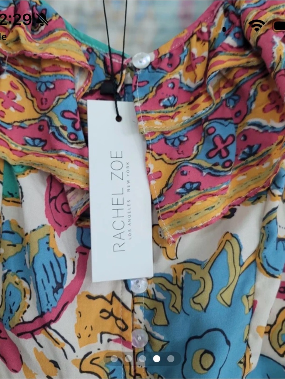 Rachel Zoe Multicolor Floral Button-Up Top - Pink, Blue, Yellow